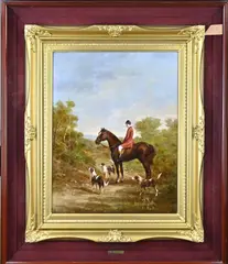 G. di Pietro, Ruiter te paard, Olieverf op linnen