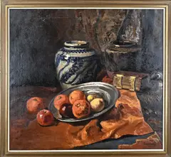 Georg Pletser, Stilleven, Olieverf op linnen