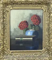 Pieter van Noort, Gemberpot met bloemen en boek