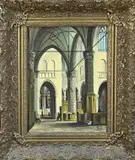George Dispo, Hollandse kerk, Olieverf op linnen