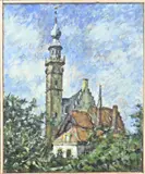 Cor Veenstra, Stadhuis Veere, Olieverf op paneel