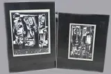 Twee werken van Eef de Weerd, Abstract, Zwarte inkt op papier