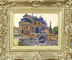 Charles Dankmeijer, Kasteel Cannenburg Vaassen, Olieverf op paneel