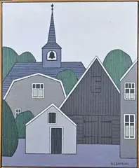 Klaas Bernink, Hervormde kerk in Losser, Acryl op linnen