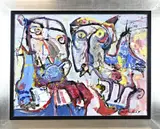 Jan te Wierik, '96, Fantasie figuren, Acrylverf op paneel