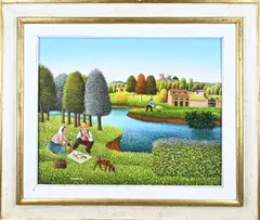 Cesare Marchesini, Italiaans landschap, Olieverf op linnen