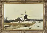 Dorus Arts, Besneewd landschap, Olieverf op paneel