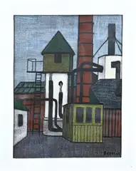 Klaas Bernink, Waterfilter, 1962, Pastel op papier