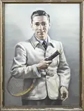 L.G. Melis, Tennisspeler, Pastel op papier