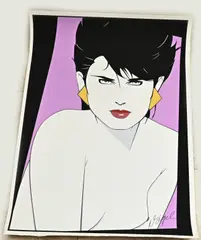 Patrick Nagel, Damesportret, Lithografie op papier