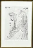 Jan Toorop, Portret Guusje van Lede, Lithografie op papier