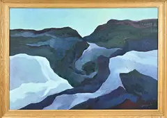 Landschap Noorwegen by Jan Murk de Vries, Olieverf op linnen, sold Jul 2024