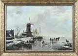 G. Gort, Winterlandschap, Olieverf op paneel