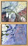 2x Modern werk, 2x Bloemstilleven, 2002, Acryl op linnen