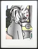 Roy Lichtenstein, Vrouw voor spiegel, Litho op papier