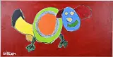 Modern werk van Gilliam, Hond, Acryl op paneel