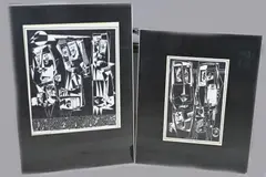 Abstract by Twee werken van Eef de Weerd, Zwarte inkt op papier, sold Jul 2024