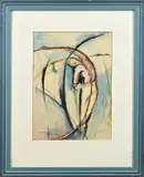 Wim Sinemus, Abstracte compositie, Aquarel op papier