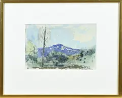 Otto B. de Kat, Berglandschap, Aquarel op papier