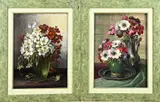 Pendant W, Bloemstilleven, Olieverf op paneel