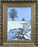 Cornelis de Waal, Winterlandschap, Olieverf op linnen