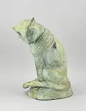 H 45 cm. by Decoratieve bronzen kat in Egyptische stijl, sold Jul 2024