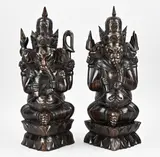 2x Ganesha figuur, H 36 cm.