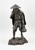Man met korf by Groot Chinees bronzen beeld van man met korf, sold Jul 2024