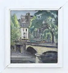 Pol Dom, Stadsgezicht Parijs, Olieverf op board
