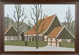 Klaas Bernink, Boerderij Losser, Acryl op linnen