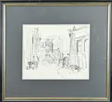 Harry Kuyten, Stadsgezicht Utrecht, Houtskool op papier