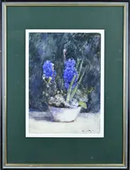 Herman Bogman Jr., Stilleven met plantenbak, Aquarel op papier