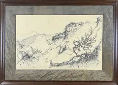 Anton Pieck, Duinen, Ets op papier