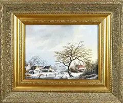 A. van Haften, IJspret, Olieverf op linnen