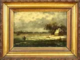 J.C. van Hulsteijn, Hollands wintergezicht, Olieverf op paneel