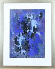 Joop Kropff, '59, Abstract, Plakkaatverf op papier