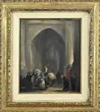 Han van Meegeren, Figuren in kerk, Olieverf op linnen