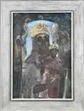 Monogram E.S., Madonna met kind, Olieverf op paneel