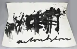 Anton Heyboer, Abstract, Zwarte inkt op papier