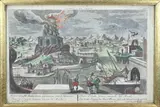 17e - 18e Eeuws handingekleurde gravure, Alexandrië, 17e - 18e Eeuws handingekleurde gravure