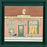 Jos Hemmelder, Nieuwe Hengelosche paardenslagerij 1959, Olieverf op paneel