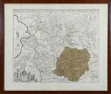 F. de Wit, Landkaart Overijssel, Handingekleurde gravure