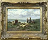 André Plumot, Kustgezicht, 1874, Olieverf op paneel