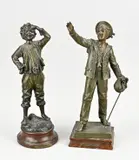 2x Antiek beeld, 1900