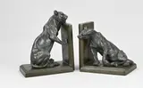 (2 panters) by Set van twee bronzen boekensteunen met panters, sold Apr 2024