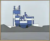 Klaas Bernink, Industrie Deventer, Acryl op linnen