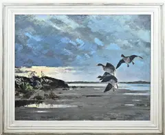Jo Schrijnder, Strandgezicht, Olieverf op linnen