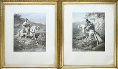 Oosters pendant, Arabische voorstelling, Lithografie op papier