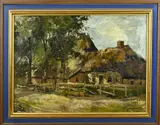 Willem George Frederik Jansen, Drentse boerderij, Olieverf op linnen