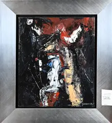 Gerriet Postma, Abstract, Olieverf op linnen